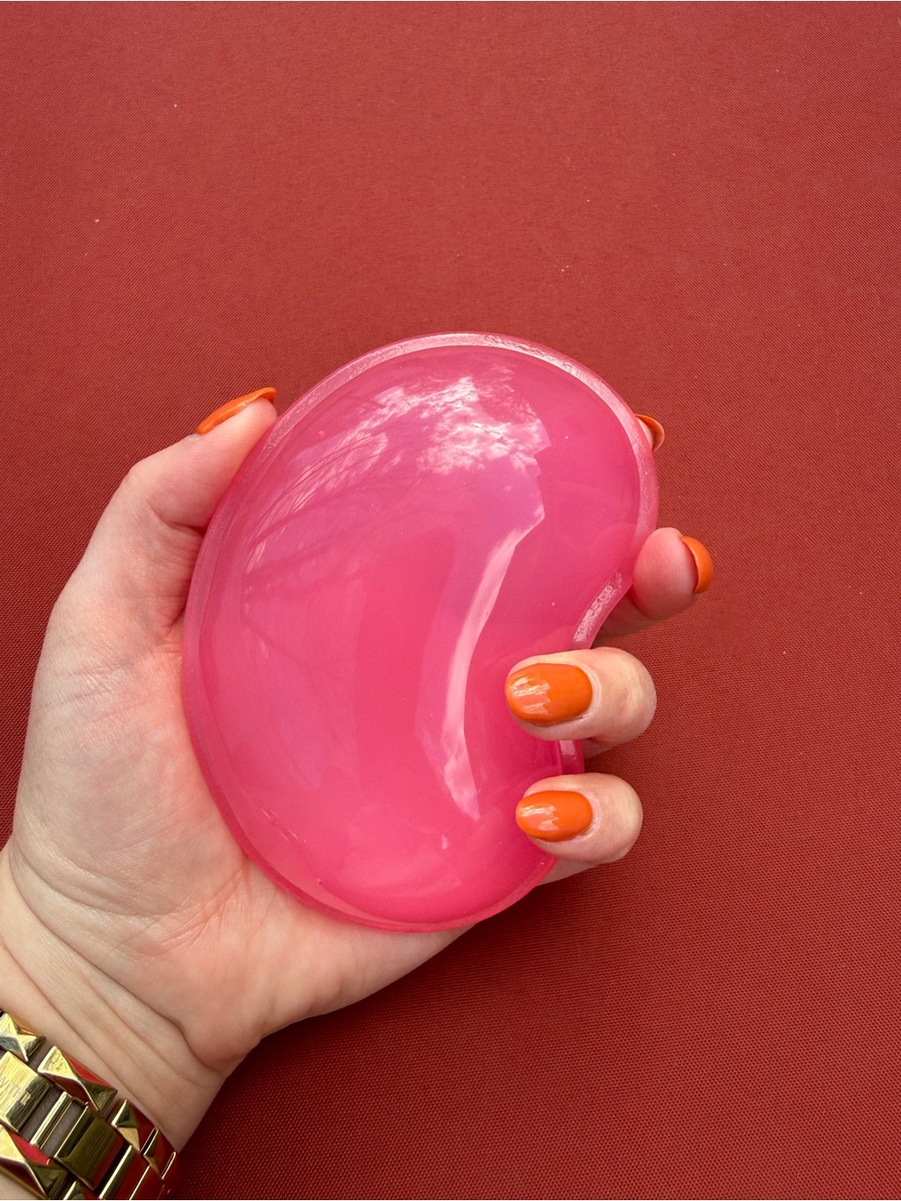 Pink wrist rest for mouse
